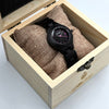 LUV - Ebony wood watch presented in its case