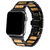 BRACELET POUR APPLE WATCH - Noir et Bois d'olivier
